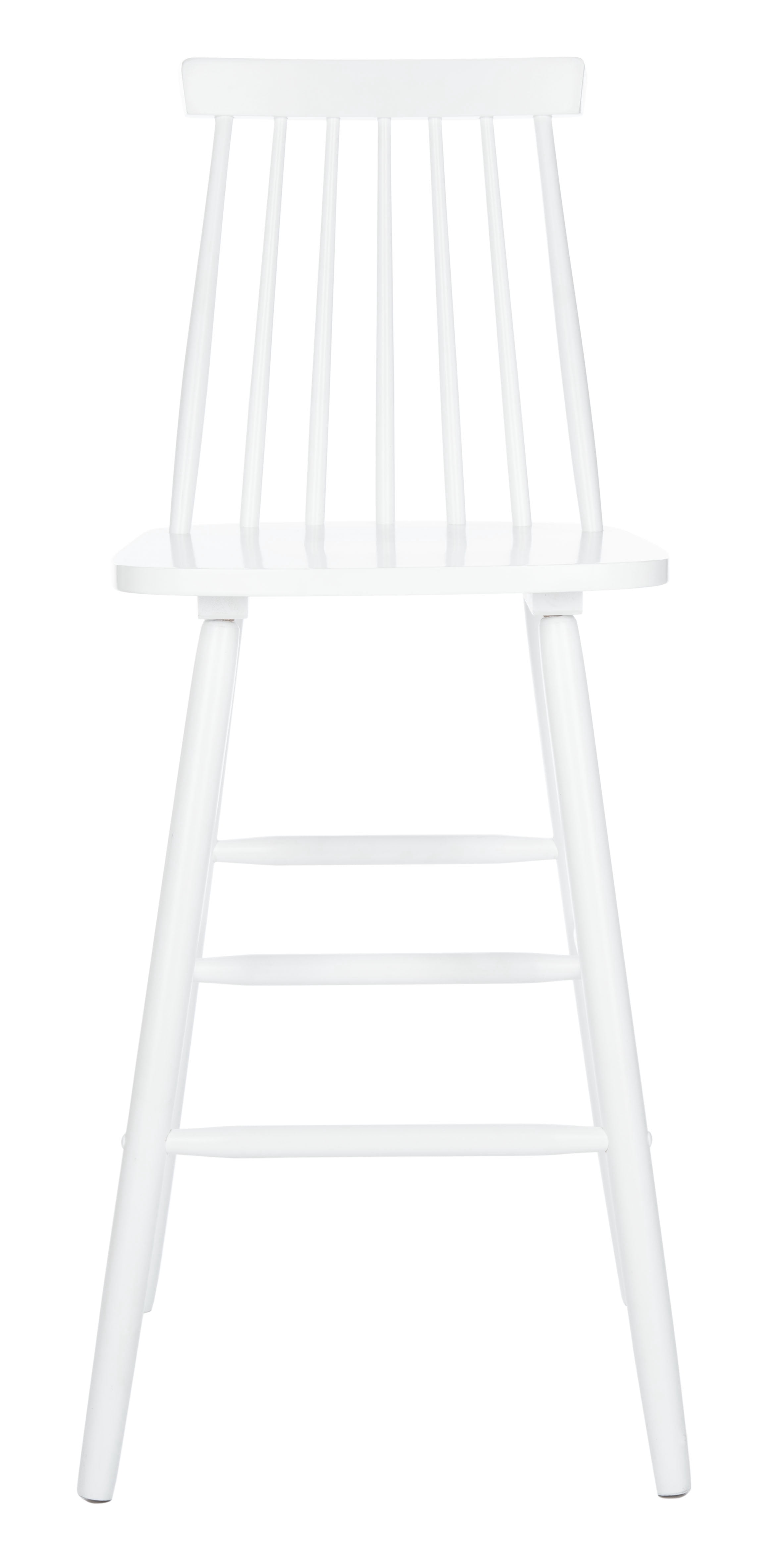 SAFAVIEH Beaufort Solid Spindle Back Bar Stool with Footrest, White