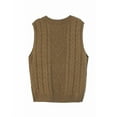 thumbnail image 3 of Women's Sweater Vests Cable Knitted Sleeveless Vest Sweaters V Neck Knitwear Tank Pullover Cogild, 3 of 6