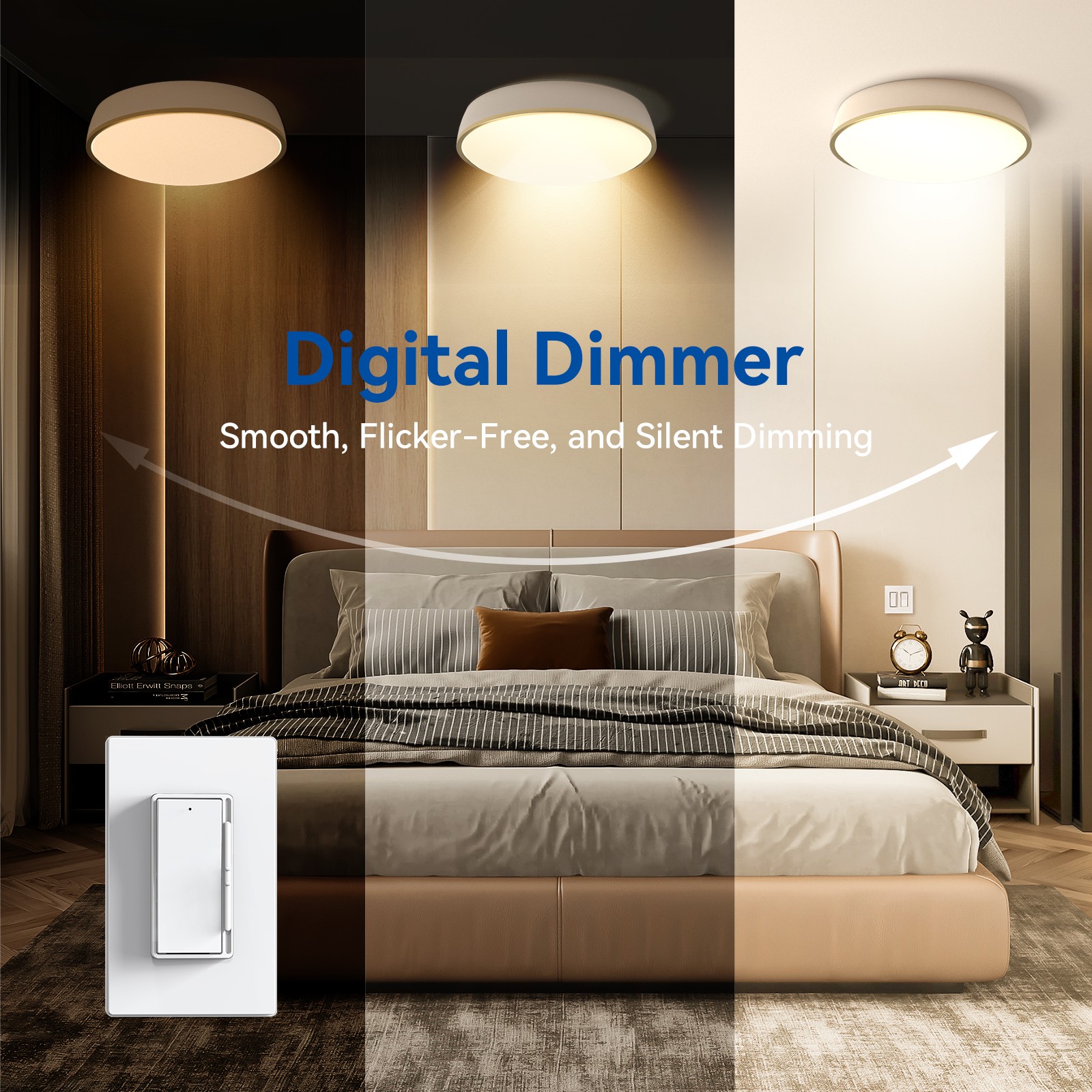 Hyper Tough 3-Way Dimmer Switch, 600W LED/CFL Compatible photo 4