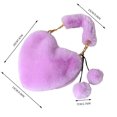 thumbnail image 5 of Bolso de piel sintética Sunnimix con Corazón para mujer púrpura, 5 of 5