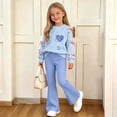 thumbnail image 5 of Asgosdo Fall Two Piece Sets for Girls Bow Long Sleeve Top and Flared Pant Cute Casual Outfits Teen Winter Clothes Size 5-15Y, 5 of 8