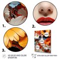 thumbnail image 3 of Designart "Pop Art Portrait Glam Floral Woman with Sunglasses and Flowers II" Fashion Canvas Wall Art - Glam Yellow Fashion Accessories Hallway Wall Art Decor, 3 of 6