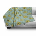 thumbnail image 3 of Yellow Submarine Soft Flannel Fleece Throw Blanket, Nautical Design Illustration of a Submarine and Bubbles, Cozy Plush for Indoor and Outdoor Use, 50" x 70", Seafoam and Earth Yellow, by Ambesonne, 3 of 6