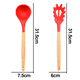thumbnail image 2 of Juego de utensilios de cocina de silicona de 2 piezas, utensilios de cocina de madera fáciles de limpiar, utensilios de cocina antiadherentes, 2 of 5