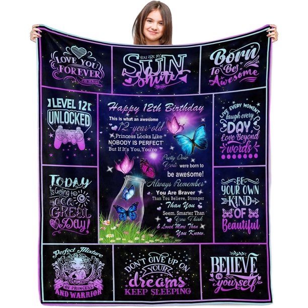 LHSHID Gifts for 17 Year Old Girl Blanket Gifts Blanket Flannel Soft and Comfortable Anti static Bed Sofa Blanket 50x60in