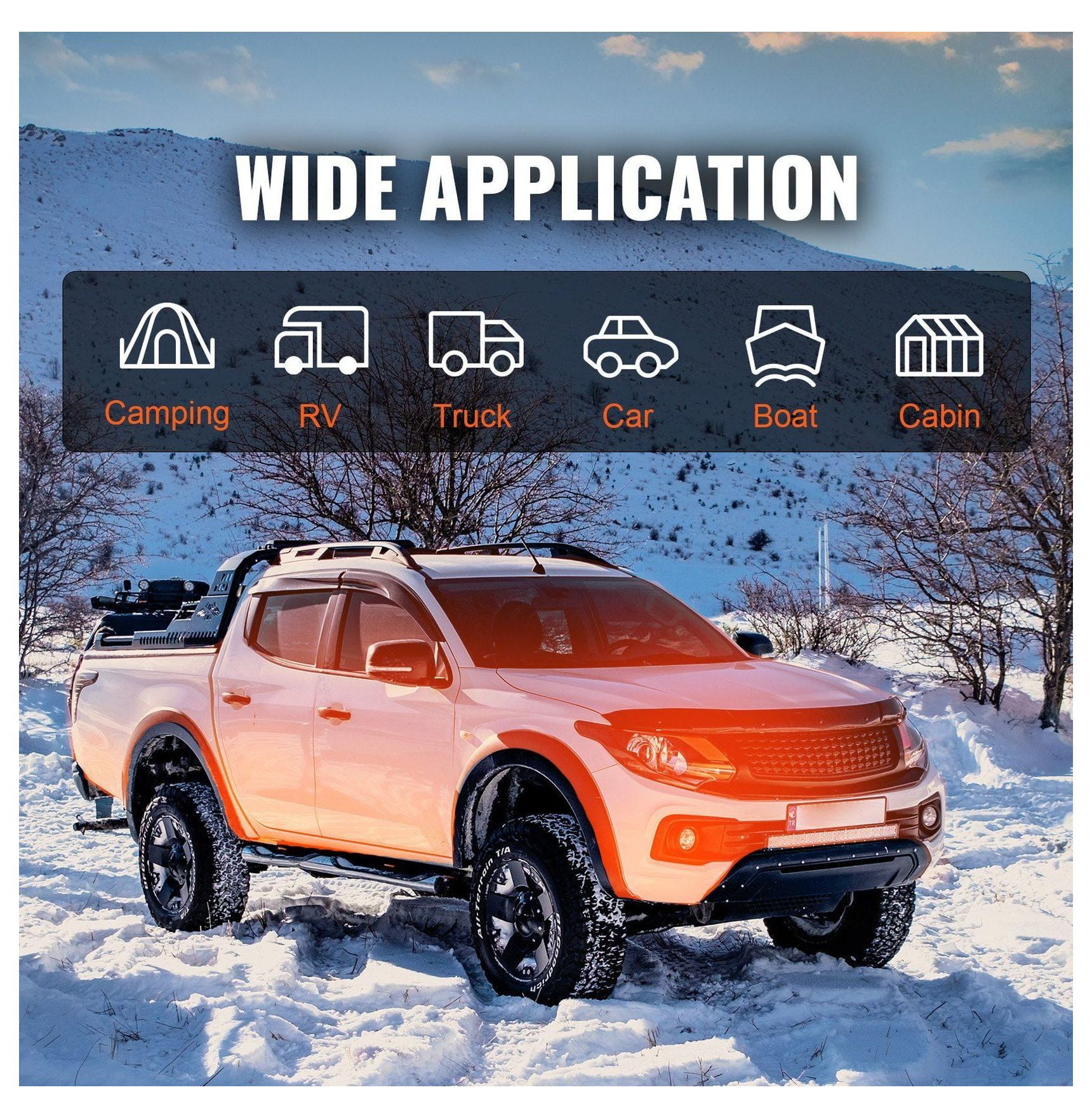 Diesel Air Heater 12V 8KW Bluetooth App LCD - Car RV Indoor Heater, 1 Gallon/8H Run Time, Auto Altitude Compensation, Remote Control