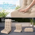 thumbnail image 4 of FODINGHILL Rocking Chair Cushions,Polyester Weatherproof Outdoor High Back Rocker Chairs Cushion with Ties,Thickened Seat for Patio,Beige, 4 of 10
