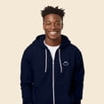 thumbnail image 4 of Dalix Smile Face Embroidered Zip Hoodie Fleece Long Sleeve Pocket Warm Soft Mens in Navy Blue 2XL XX-Large, 4 of 5