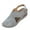 Gray, variant on Women'S Sandals In Crisp White Pu Material Features Breathable Perforations Across The Upper For Cool Comfort Size 6 Us