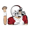 thumbnail image 1 of Football Quarterback Wiper Stickers Car Windshield Wiper Stickers Car Car Stickers, 1 of 8