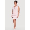 thumbnail image 3 of Women's Plus Size Heart Geometric Pointelle Button Front Vest, 3 of 4