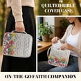 thumbnail image 5 of Pzuqiu Hippie Flower Bible Cover Womens Large Qulited Bible Case with Handle Book Cover Carrying Holder Bag Scripture Case Church Bag Protective for Church,Study,Spiritual, 5 of 7
