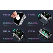 Apple Watch Case Series SE/ Series 6/5/4 for 40mm with Built-in Tempered Glass Screen Protector (All Watch Series), Guard Bumper Full coverage Cover for Apple Watch Case, Color Black