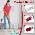 thumbnail image 3 of Uxcell Spin Mop Replacement Handle, 4 Section 30-to-58" Easy Wring Mop Replacement Stick Refills Screw Joint for Floor Ceiling Wall Cleaning, Red(Head & Base Not Included), 3 of 7