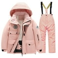 thumbnail image 3 of Generic Boys Girls Ski Jacket And Pants Set Kids Fleece Lined Ski Jacket Pants Set Girls Boys Snowsuits 2 Piece Outwear Ski Suit Boys And Girls Children's Thick Windproof Ski Suits, 3 of 6