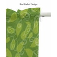 thumbnail image 5 of Summer Abstract Fruit Linen Curtain Valance for Bedroom/Bathroom/Kitchen/Office/Living/Dining Room Window,Tropical Green Simplistic Fruit Rod Pocket Topper Decorative Cafe Drapes Panel 54"x18", 5 of 6