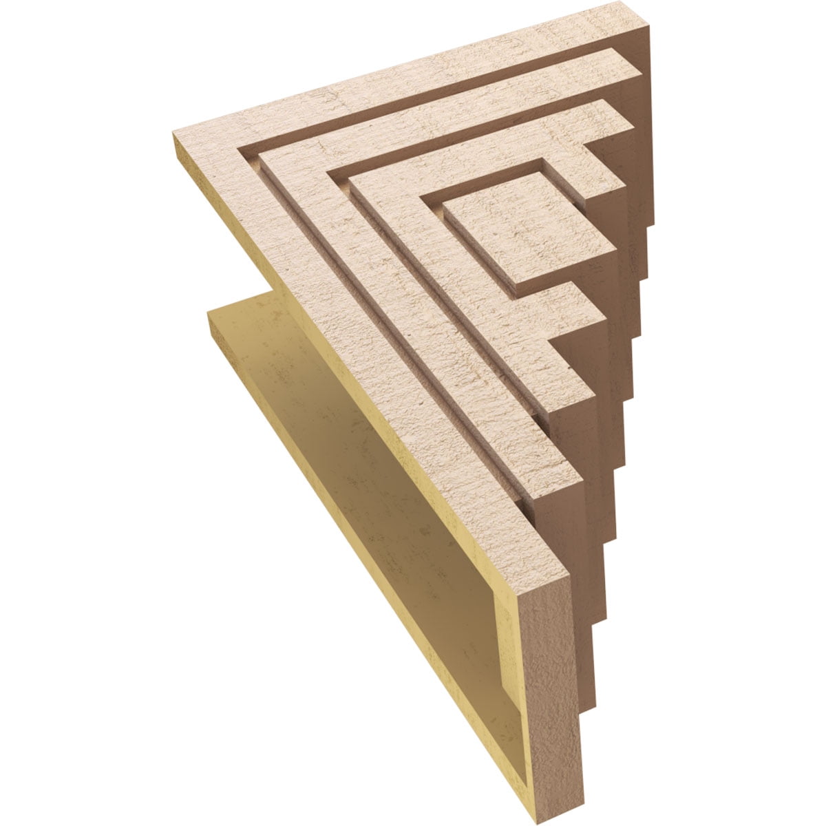 8"W x 16"D x 24"H Classic Landon Rough Cedar Woodgrain TimberThane Corbel, Primed Tan
