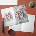 thumbnail image 3 of Hippie Chihuahua Portrait Watercolor Tie-Dye Vintage Styles 5x7in Folded Greeting Card Dog Lover Gifts Idea Single Note Card with Envelope - 00014, 3 of 5
