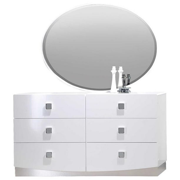 I've always wanted a mirrored dresser but they are extremely expensive at furniture stores. best master france 2 piece poplar wood dresser and mirror set in white lacquer