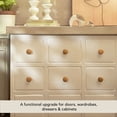 thumbnail image 3 of Ellementry Set of 6 Handcrafted Ceramic Cabinet Knobs – Breeze Brown Decorative Drawer Knobs for Dresser, Cupboard & Furniture – Artisan Furniture Hardware for Kitchen and Wardrobe, 3 of 9