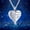 blue, variant on Cremation Heart Urn Necklace Ashes Jewelry for Women Men Keepsake Pendant Memorial Locket Ash Holder