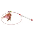 thumbnail image 2 of SPRING PARK 2Pcs Cat Teaser Toys Cat Bendable Steel Wire Dangler Wand with Beads Bells and Feather Interactive, 2 of 7