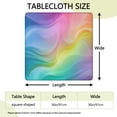 thumbnail image 2 of Rainbow Tie Dye Swirl Pattern Square Fitted Tablecloth with Elastic Edge,Square Table Cover,Washable Elastic Table Cover for Home Kitchen Party Decor 36"x36", 2 of 6