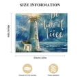 thumbnail image 3 of PIKWEEK Lighthouse Wall Art Ocean Bathroom Pictures Wall Decor Christian Bible Quotes Canvas Painting Farm Lighthouse Prints Rustic Coastal Nautical Framed Artwork for Bathroom 16*12inch/20*16inch, 3 of 6