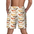 thumbnail image 3 of Kdxio Dachshund Print Men's Swim Trunks with Compression Liner 7 Inch Inseam Quick Dry Swim Shorts, 3 of 7