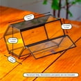 thumbnail image 5 of NCYP Small Stainless Steel Hexagon Shaped Enclosure Terrarium with Mesh, 4.7x7.8x4.1 inches Tabletop Jumping Spider, Small Insect Habitat, Horizontal Placed (Terrarium Only), 5 of 12