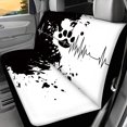 thumbnail image 2 of CHAQLIN Car Rear Seat Covers for Auto Interior Car Interior, Black and White Abstract Design 2 Pcs Rear Bench Seat Covers Stretch Non-Slip, 2 of 4