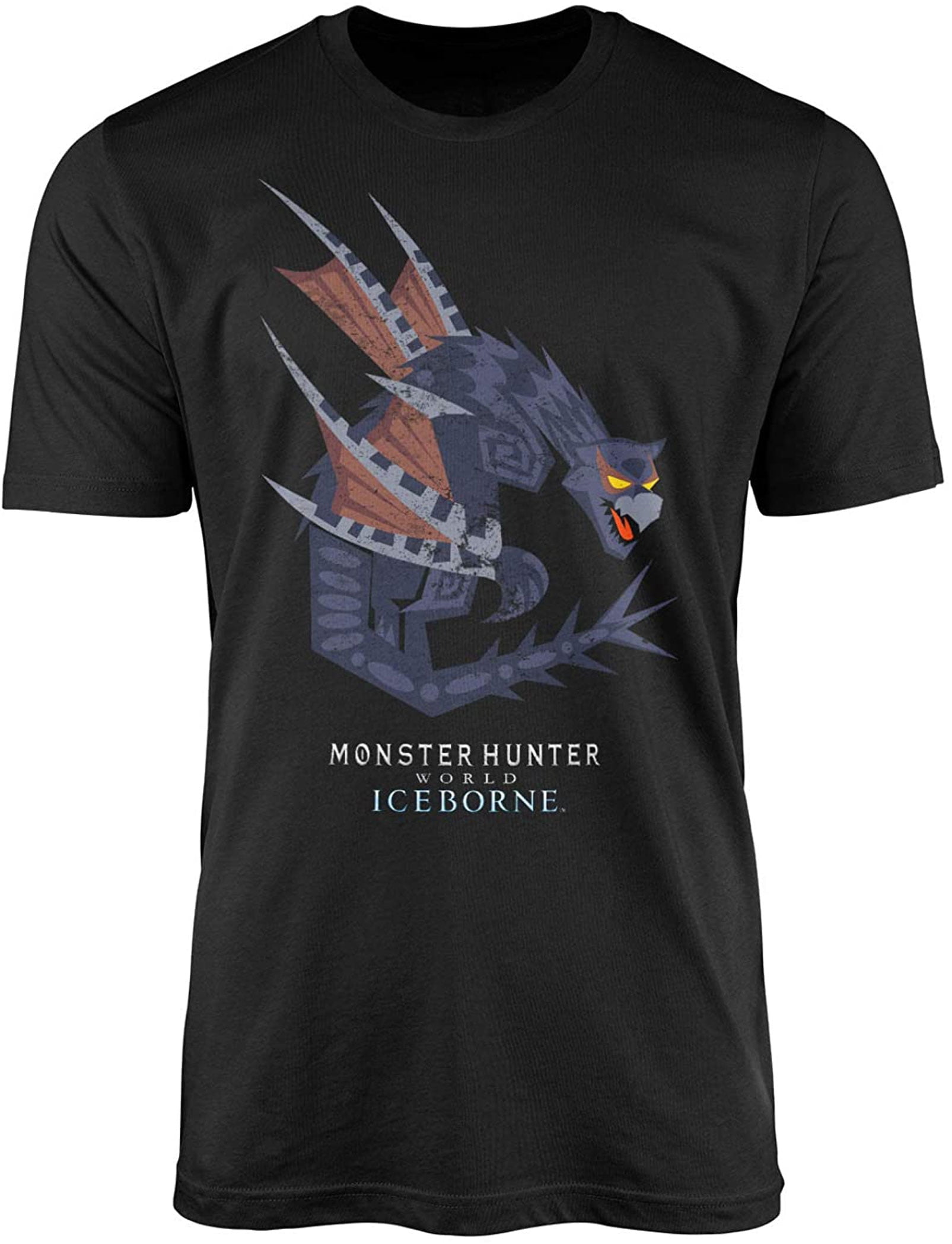 Monster Hunter Mens T-Shirt - Iceborne World Nargacuga Orange