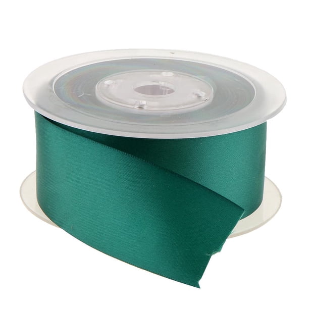 15 Metros de Cordón de de dos cara para Embalaje de Lazo de cabellero DIY 38mm De color verde oscuro