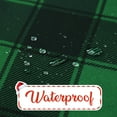 thumbnail image 2 of Checkered Round Christmas Tablecloth - Waterproof and Washable Gingham Xmas Table Cloth Holiday Decorative Table Cover for Party, Green/Black 60 Inch, 2 of 3