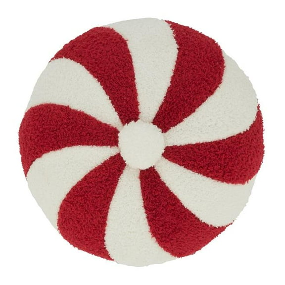 Saro Lifestyle Whimsical Candy Cane Poly Filled Throw Pillow