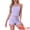 Purple, variant on DARING DIVA Women's Pajamas Ribbed Knit Lace Trim Camisole Tank Top with Shorts M Red