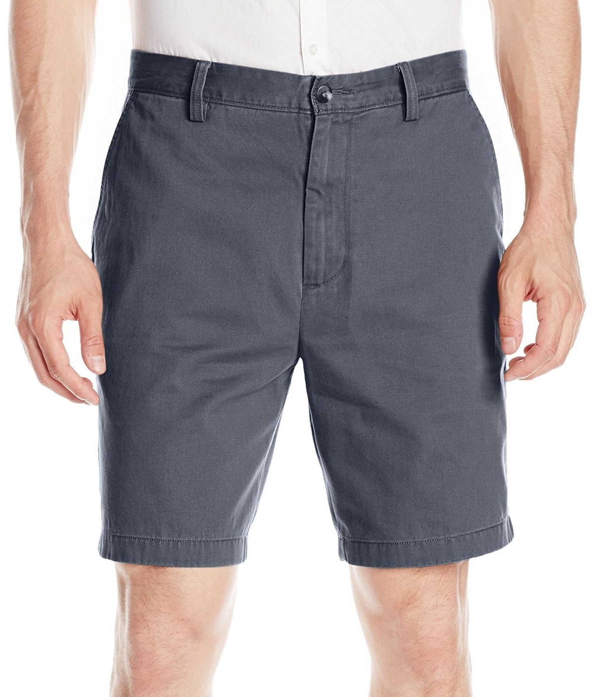 Nautica NEW Magnet Gray Mens Size 34 Twill Flat Front Chino Shorts ...