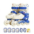 thumbnail image 2 of Adjustable Inline Skates with Light up Wheels, Outdoor Roller Skates for Kids Girls Boys Youth Beginners (Medium, Blue), 2 of 10