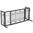 thumbnail image 5 of Pefilos Freestanding Dog Gate 38"-71" Adjustable, Wood Pet Gate for Indoor Dogs Fence for Doorways, Stairs, Gray, 5 of 9