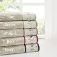 thumbnail image 6 of Madison Park Cotton Bath Towels, Soft, Absorbent, Purple, 6-Piece, 6 of 6