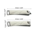 thumbnail image 4 of 2 Pcs Nail Cutter Set for Men and Women Stainless Steel Gray, 4 of 7