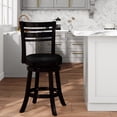 thumbnail image 6 of 4-Slat Back Design, Padded Bonded Leather Seat, Flared Legs - Enhance Dining Space Decor, 6 of 6
