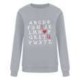 thumbnail image 4 of Womens Valentine's Day Sweatshirt Alphabet I O U Print Long Sleeve Shirts Teacher Valentine Pullover Tops 2025 Fashion Outfits, 4 of 4