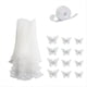 thumbnail image 1 of Kit de Papel de Regalo de Flores Blancas, de Encaje de Perlas de 4,37 Yardas para , Tul Ondulado con Cintas y Mariposas 3D, 1 of 8