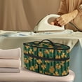 thumbnail image 2 of HELLHERO Steam Iron Carrying Case Portable Travel Steamer Carrier Bag with Zipper Compatible with Full-Size Irons and Accessories Gold Four-Leaf Clover Pattern, Case Only, 2 of 6