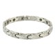 thumbnail image 1 of Elegante pulsera magnética de acero inoxidable y titanio para mujer, 8,5 mm, ajustable, con eslabón gratuito, 1 of 6