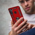 thumbnail image 5 of Samsung A21 Phone Case, Galaxy A21 Phone Case with Screen Protector, Military Grade Protective Cases with Ring for Samsung Galaxy A21 (Red), 5 of 12