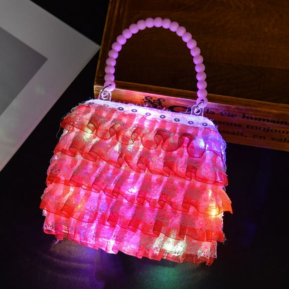 Masteelf Rosy Shinny Handbag Set for Women Great Gift Option for Female Friends 1 Piece Storage Bag with PVC