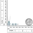 thumbnail image 2 of Gem Stone King 925 Sterling Silver Sky Blue Topaz and London Blue Topaz Pendant and Earrings Jewelry Set for Women (14.52 Cttw, Round 10MM, Gemstone November Birthstone, with 18 inch Silver Chain), 2 of 3