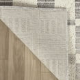 thumbnail image 3 of 7' X 10' Gray and Beige Checkered Distressed Area Rug, 3 of 9